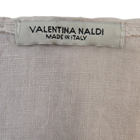 Valentina Naldi Linen Blen Lace Embellished Sleeveless Duster One Size - Picture 3 of 7
